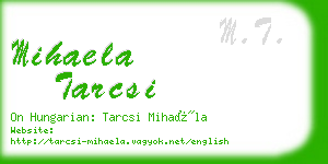 mihaela tarcsi business card